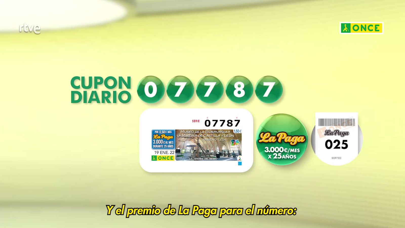 Sorteo ONCE - 19/01/22 - ver ahora