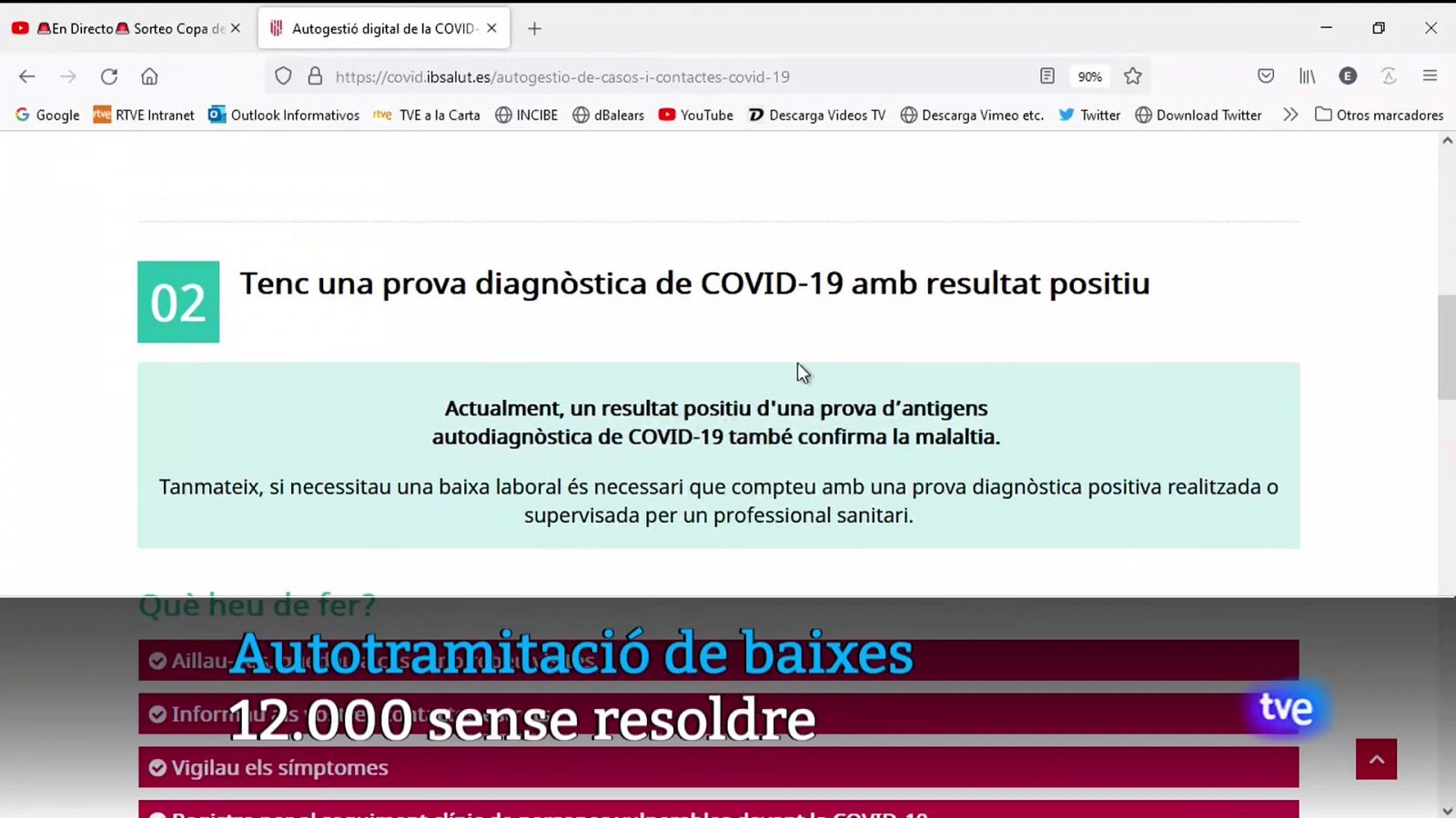 Informatiu Balear 1 - 21/01/22