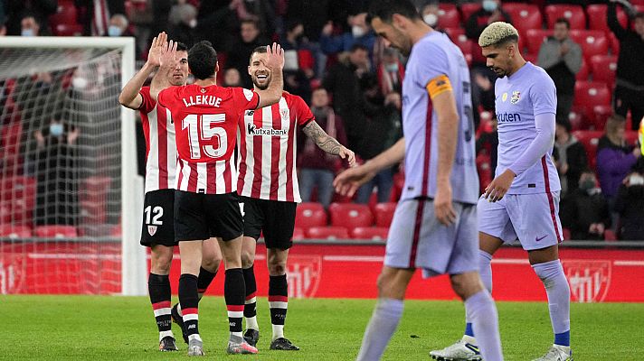 Telediario 2 - Dura resaca copera en el Barça: Ansu recae y el caso Dembélé