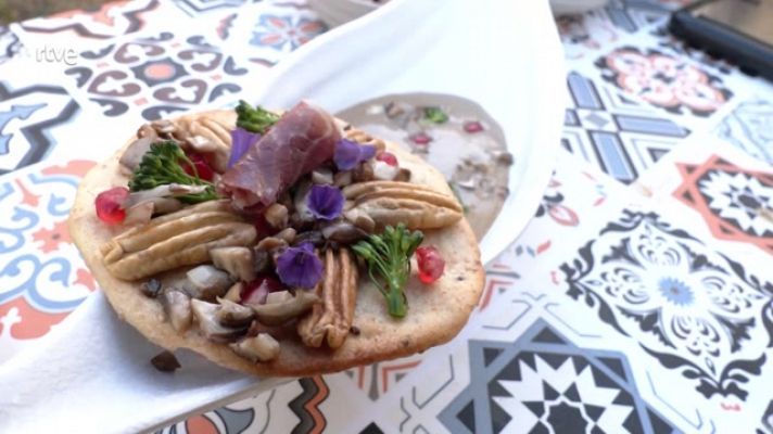 Aquí la Tierra - Crema de setas y nueces pacanas