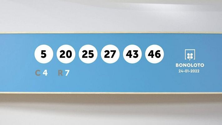 SELAE - Sorteo de la Lotería Bonoloto del 24/01/2022