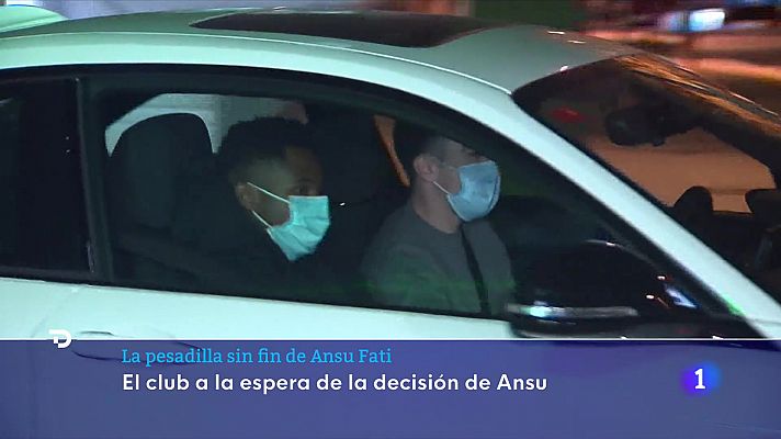 Telediario 2 - Las dudas de Ansu Fati sobre cómo tratar su nueva lesión