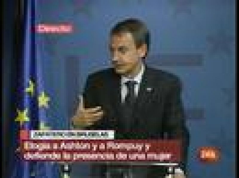 Zapatero destaca el consenso en el nombramiento de los nuevos cargos de la UE
