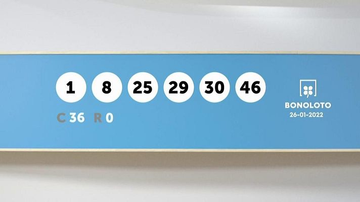 SELAE - Sorteo de la Lotería Bonoloto del 26/01/2022