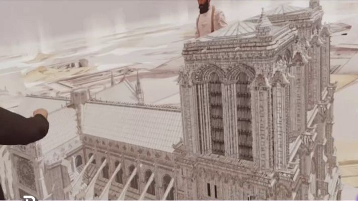 Telediario 1 - La realidad virtual permite revivir la historia de la Catedral de Notre Dame