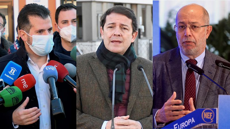 Los candidatos de PSOE y Cs cargan el primer día de campaña contra Mañueco, que centra sus críticas en Sánchez