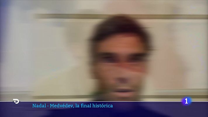 Telediario 1 - Juan Carlos Ferrero: "Nadal tendrá que subir a la red para contrarrestar el juego de Medvedev"