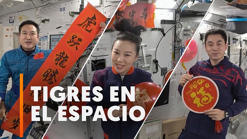 Los astronautas celebran el año nuevo chino desde el espacio