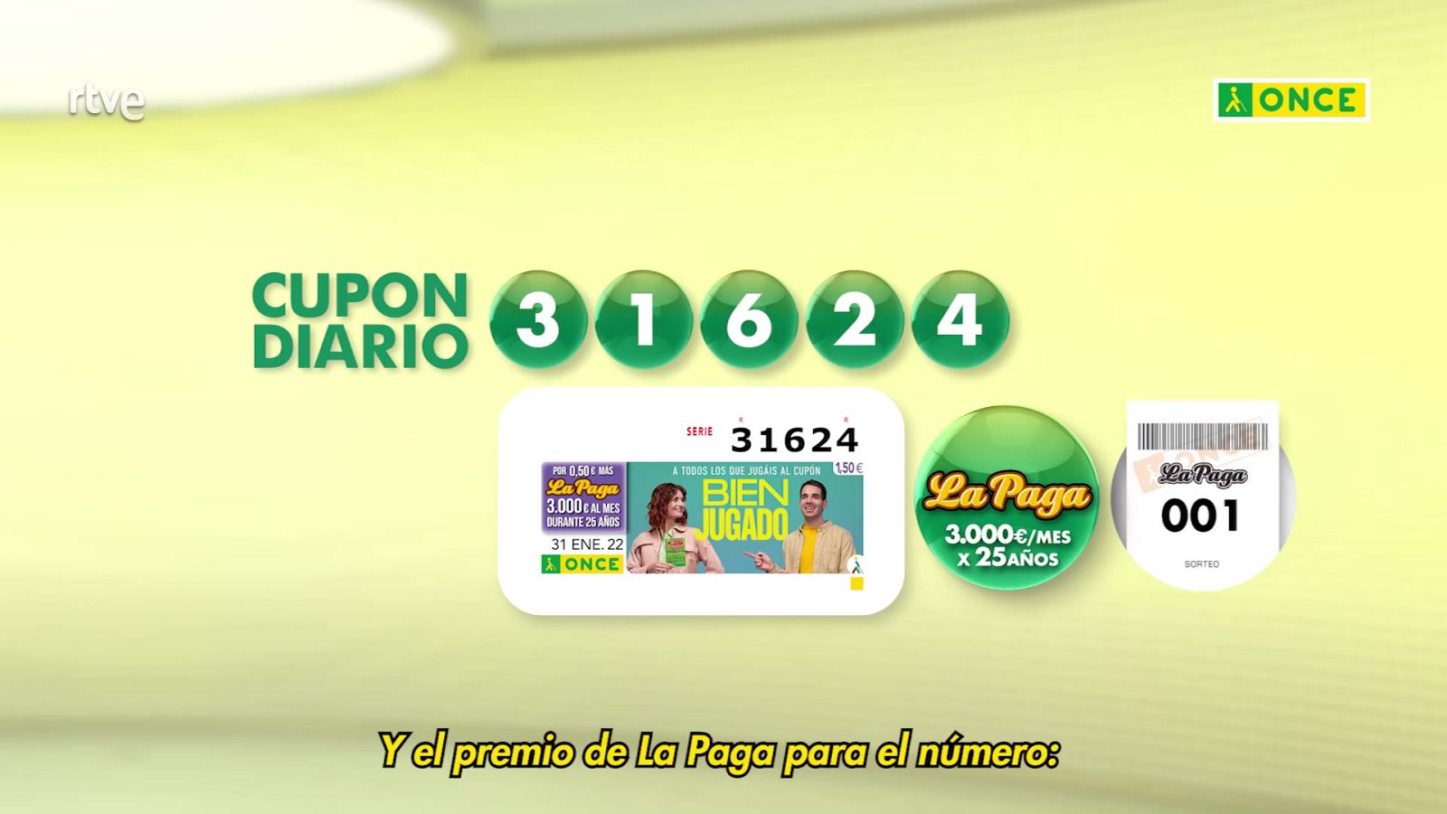 Sorteo ONCE - 31/01/22 - ver ahora