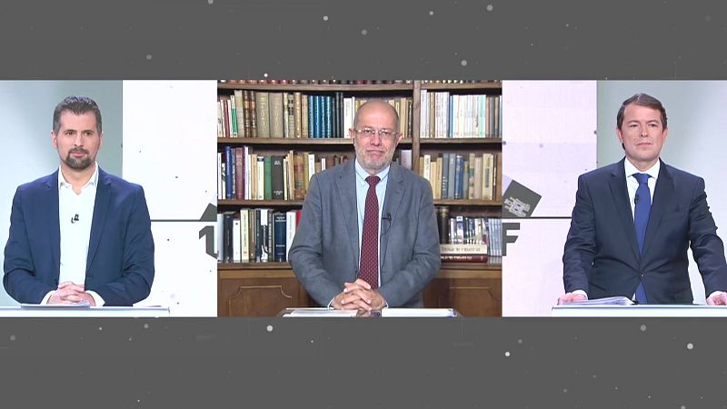 Tudanca, Mañueco e Igea plantean sus prioridades en su minuto inicial de debate