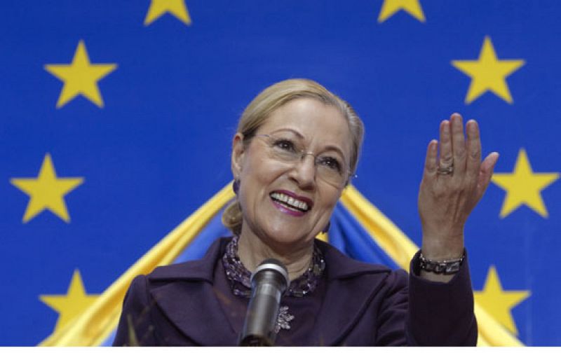 Benita Ferrero-Waldner, actual Comisaria de Relaciones exteriores y política europea, en RNE