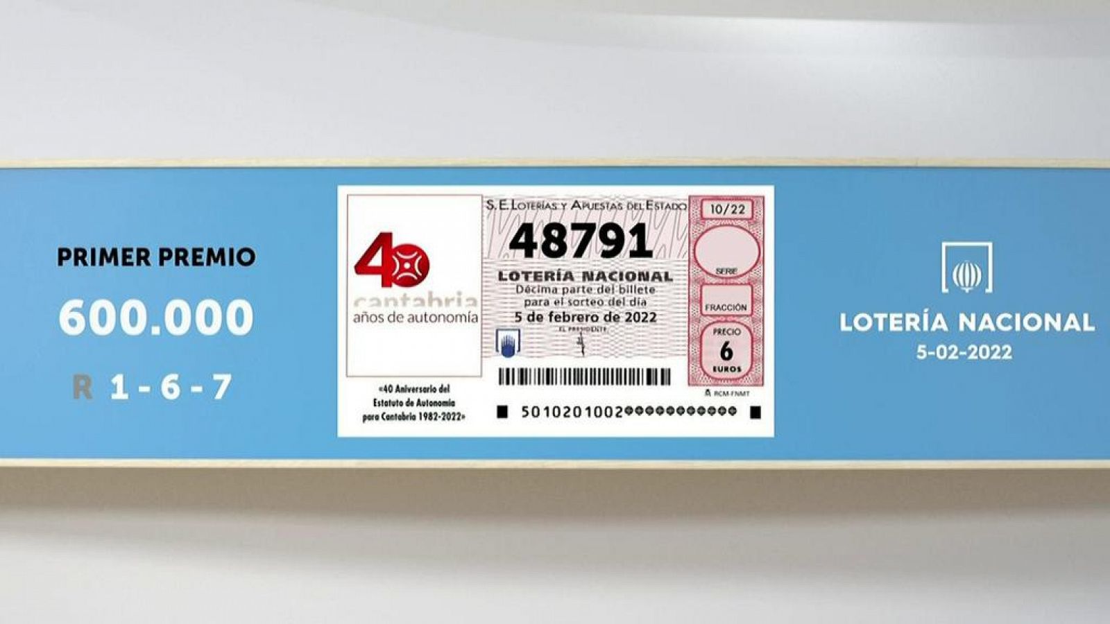 Sorteo de la Lotería Nacional del 05/02/2022 - Ver ahora