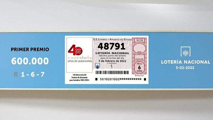 SELAE - Sorteo de la Lotería Nacional del 05/02/2022