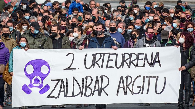 Una manifestación pide responsabilidades dos años después del derrumbe de Zaldibar
