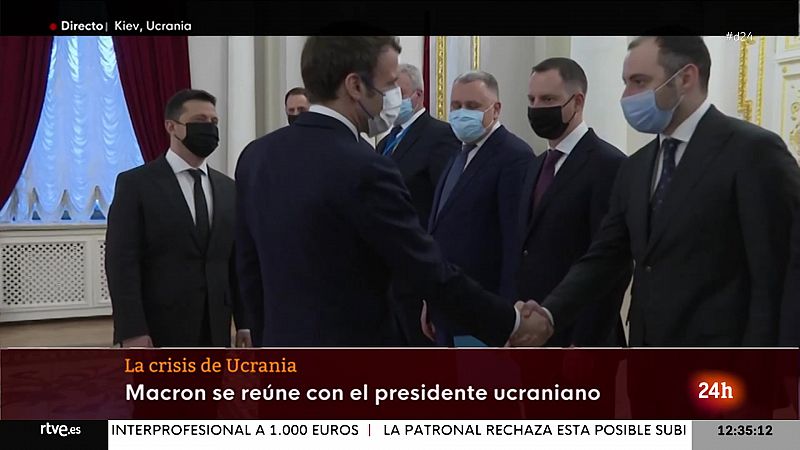 Macron se reúne con Zelenski para continuar sus esfuerzos diplomáticos en la crisis de Ucrania - Ver ahora