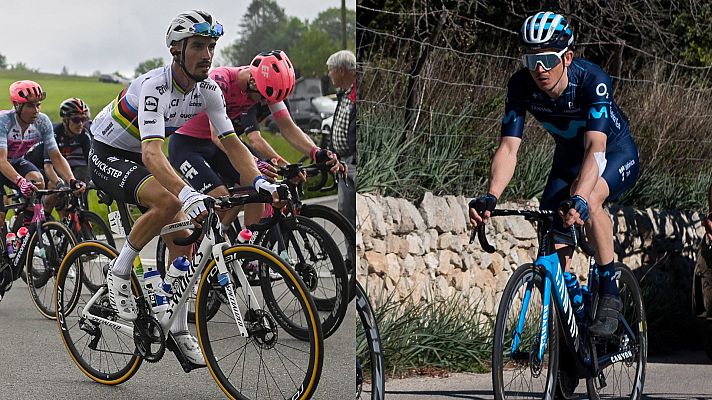 Alaphilippe y Sosa (Movistar), en el Tour de la Provenza