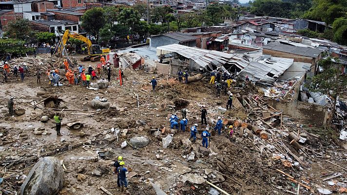 Un deslizamiento de tierra deja 15 muertos y 30 desaparecidos en Colombia