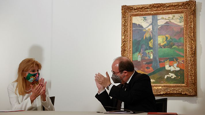 Telediario 1 - El 'Mata Mua' regresa a la colección del Museo Thyssen tras años de negociaciones