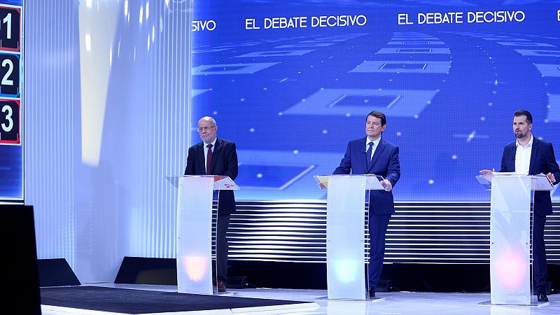 Minuto inicial de los candidatos en el segundo debate electoral en Castilla y Len