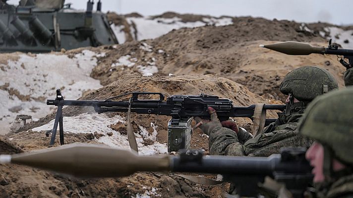 Telediario 2 - Arrancan 10 días de maniobras militares conjuntas entre Rusia y Bielorrusia