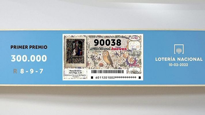 SELAE - Sorteo de la Lotería Nacional del 10/02/2022