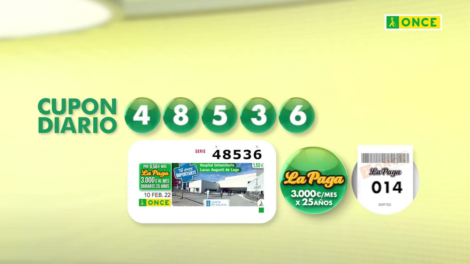 Sorteo ONCE - 10/02/22 - ver ahora