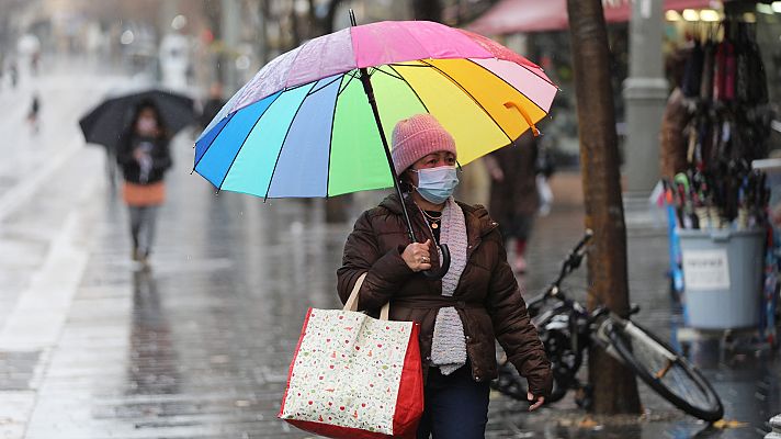 Lluvias débiles en el Cantábrico, alto Ebro y Pirineos