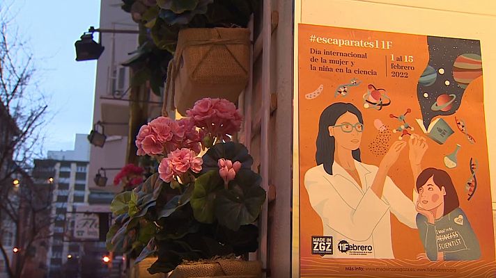 Telediario 2 - La ruta de las científicas en Zaragoza, una iniciativa para animar a las mujeres a estudiar carreras de ciencias