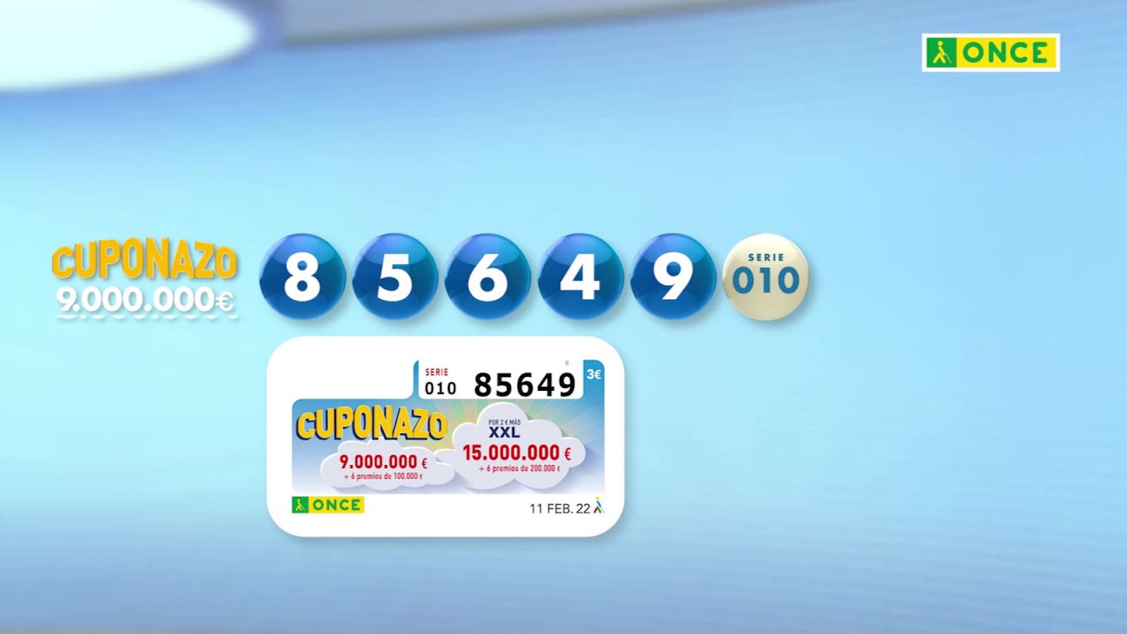 Sorteo ONCE - 11/02/22 - ver ahora