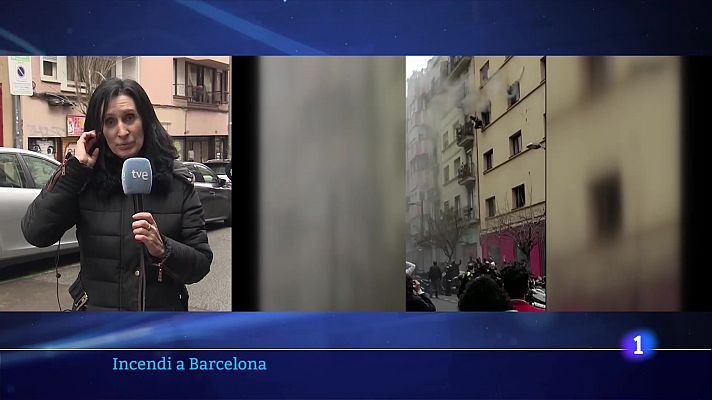 L'Informatiu - Un ferit crític i dos greus en un incendi a Barcelona