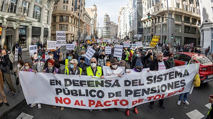 Telediario Fin de Semana - Pensionistas de toda España vuelven a salir a las calles para reclamar pensiones dignas