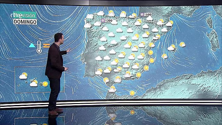 Las temperaturas máximas bajan en Canarias, Cataluña, oeste de Galicia y sur peninsular, pero suben en el Cantábrico oriental y el alto Ebro