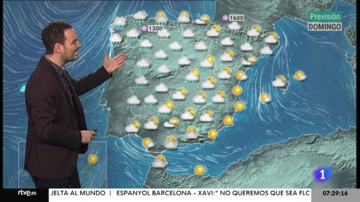 Lluvias en Galicia y vientos fuertes en varias provincias