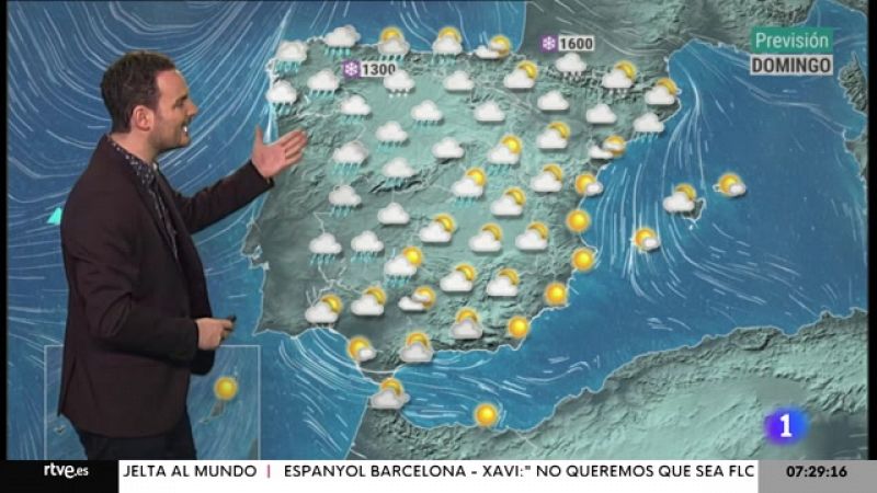 Lluvias en Galicia y vientos fuertes en varias provincias