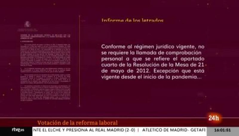 Parlamento - El foco parlamentario - Los letrados sobre la votación de la reforma laboral - 12/02/2022