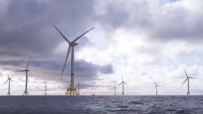 Telediario 1 - La eólica marina comienza a despuntar en España con la oposición de los pescadores