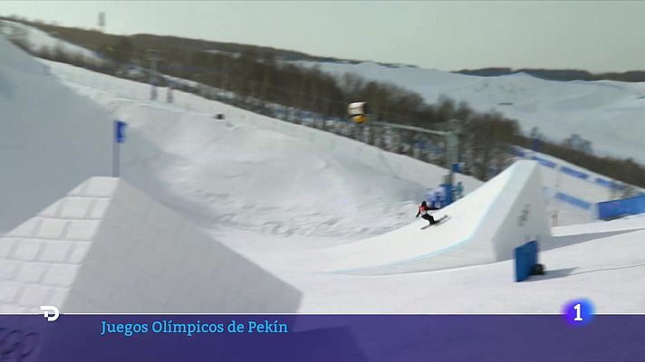Telediario 1 - Lliso y Magnin se quedan fuera de la final de slopestyle de esquí acrobático