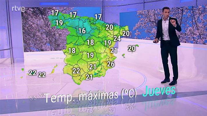 El tiempo - Cielos nubosos o cubiertos en Galicia, Cantábrico oriental y Pirineos con precipitaciones