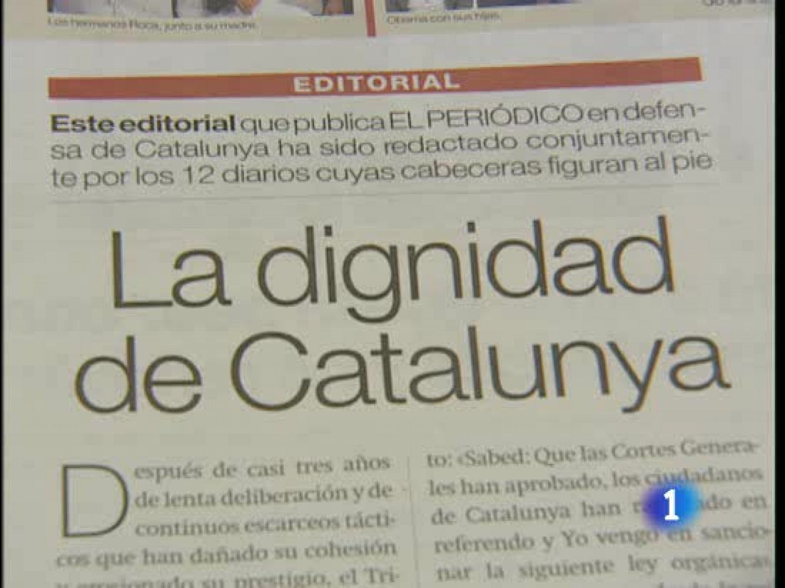 La prensa de Cataluña aparca sus diferencias con un editorial conjunto por el Estatut