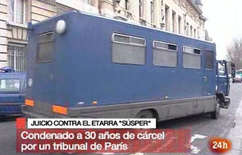 Condenan en Francia a 30 años de cárcel a 'Súsper', ex jefe del aparato militar de ETA