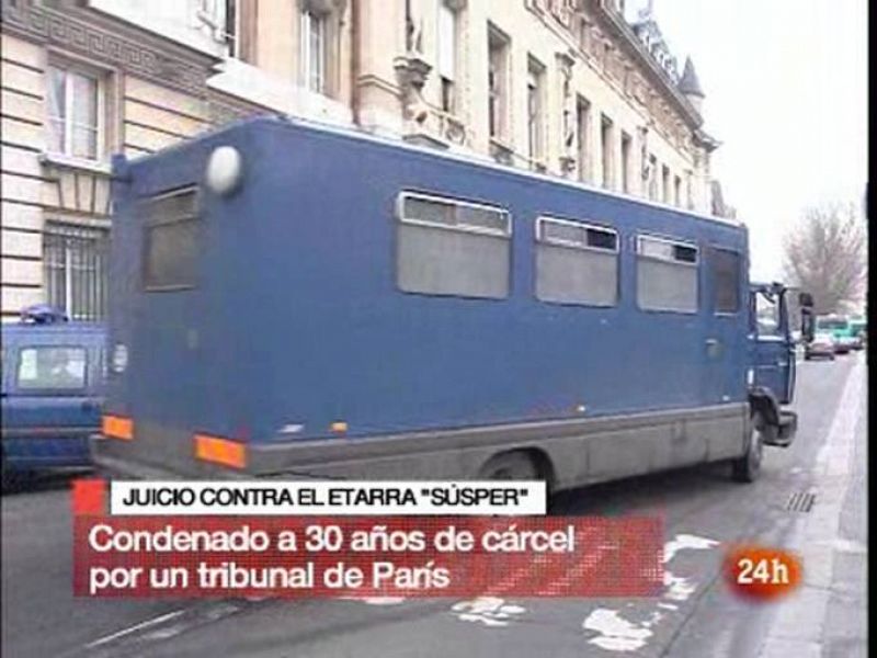 Condenan en Francia a 30 años de cárcel a 'Súsper', ex jefe del aparato militar de ETA