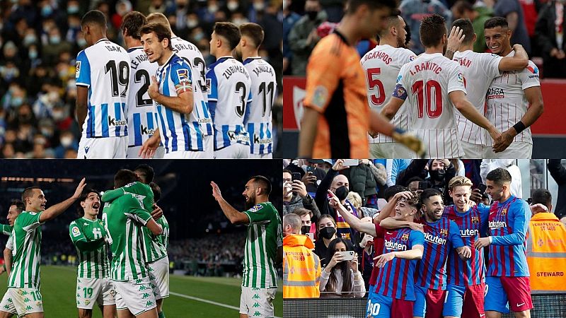 Barça y Sevilla reciben a Nápoles y Dinamo Zagreb, respectivamente; el Betis viaja a San Petersburgo y la Real a Leipzig -- Ver ahora