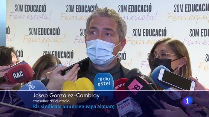L'Informatiu - Els sindicats educatius convoquen 5 dies de vaga al març