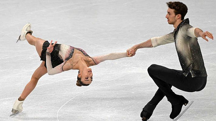 Telediario 1 - Barquero y Zandrón, en la final de patinaje por parejas