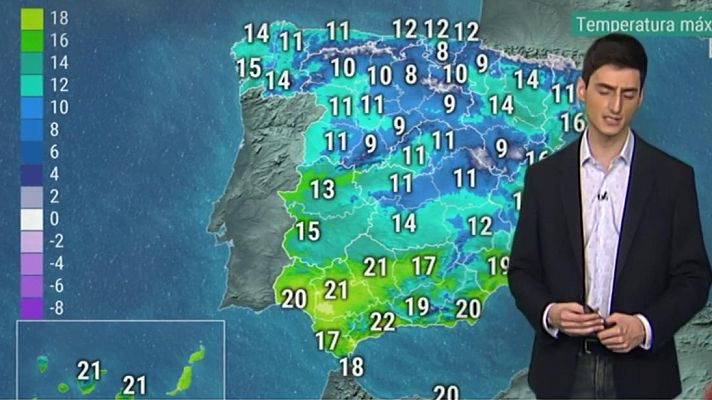 Un frente dejará lluvia en amplias zonas y descenso de temperaturas