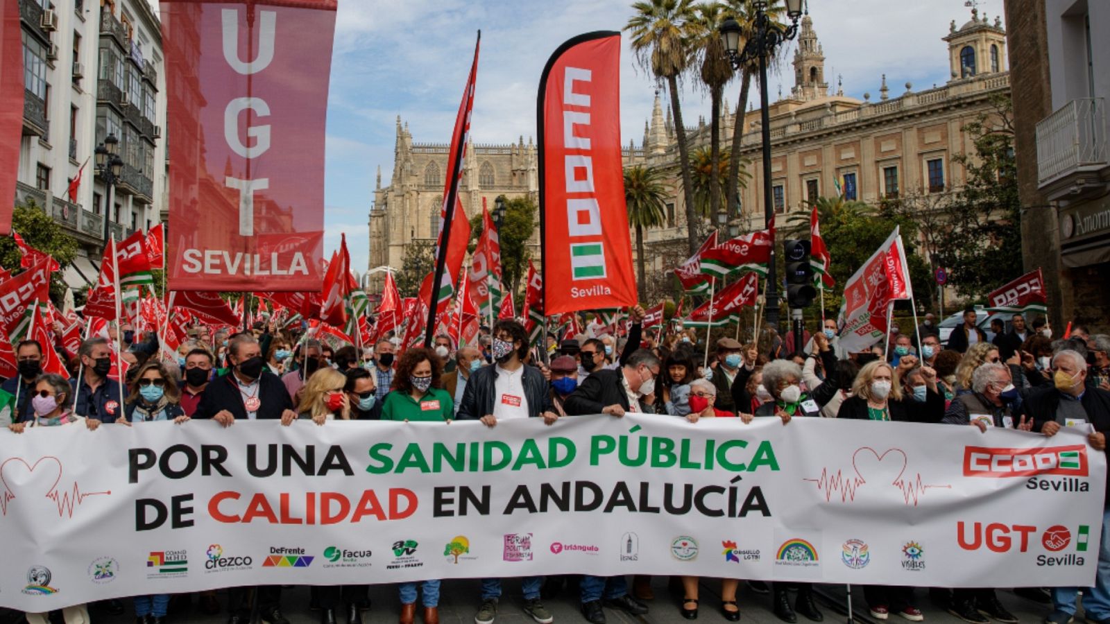 Miles de andaluces se manifiestan por una sanidad pública de calidad