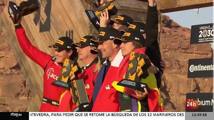 Telediario Matinal - Laia Sanz y Carlos Sainz terminan segundos la Desert X Prix