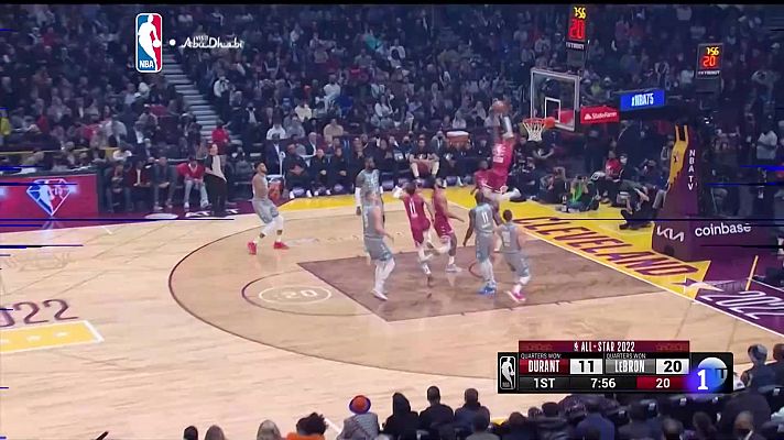 Telediario 1 - El equipo de LeBron James gana el All Star gracias al recital de Curry