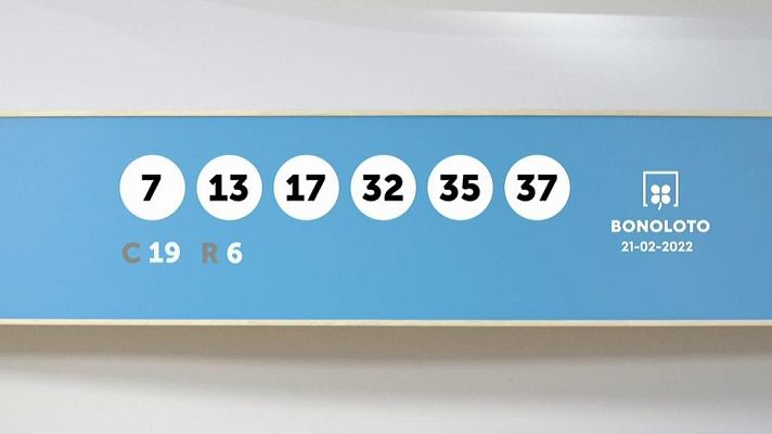 SELAE - Sorteo de la Lotería Bonoloto del 21/02/2022