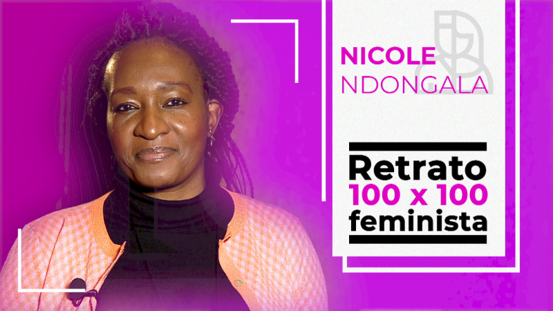 Objetivo Igualdad -Retrato 100x100 feminista: Nicole Ndongala